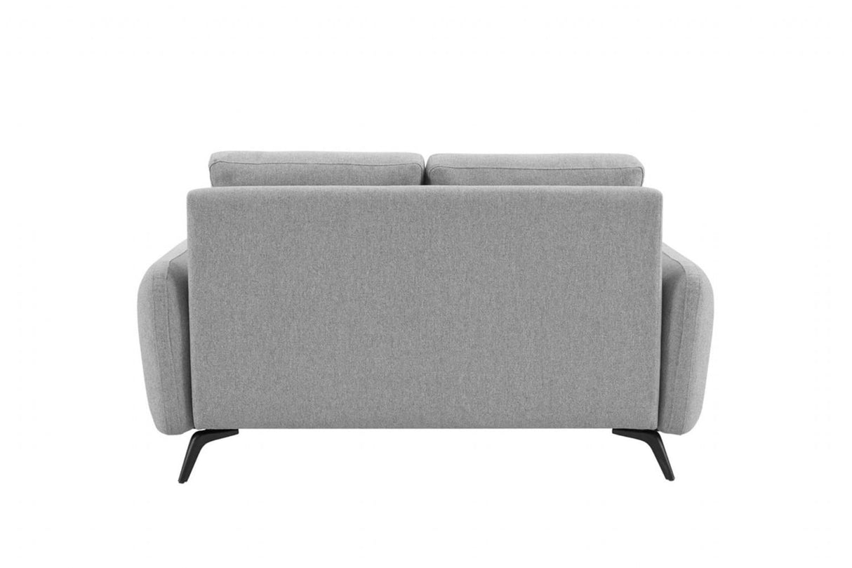 Grey Woven Fabric 2 Seater Standard Back Sofa