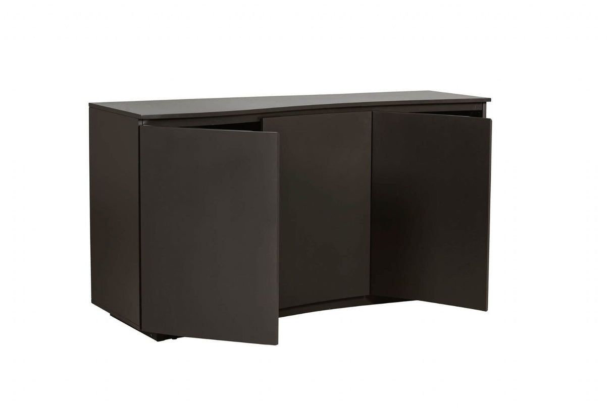 Charcoal Wooden Wide 3 Door Sideboard with LED