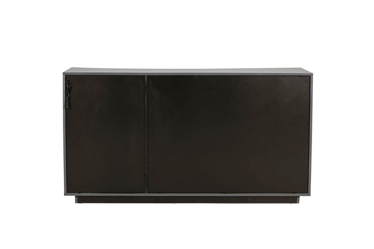 Charcoal Wooden Wide 3 Door Sideboard with LED