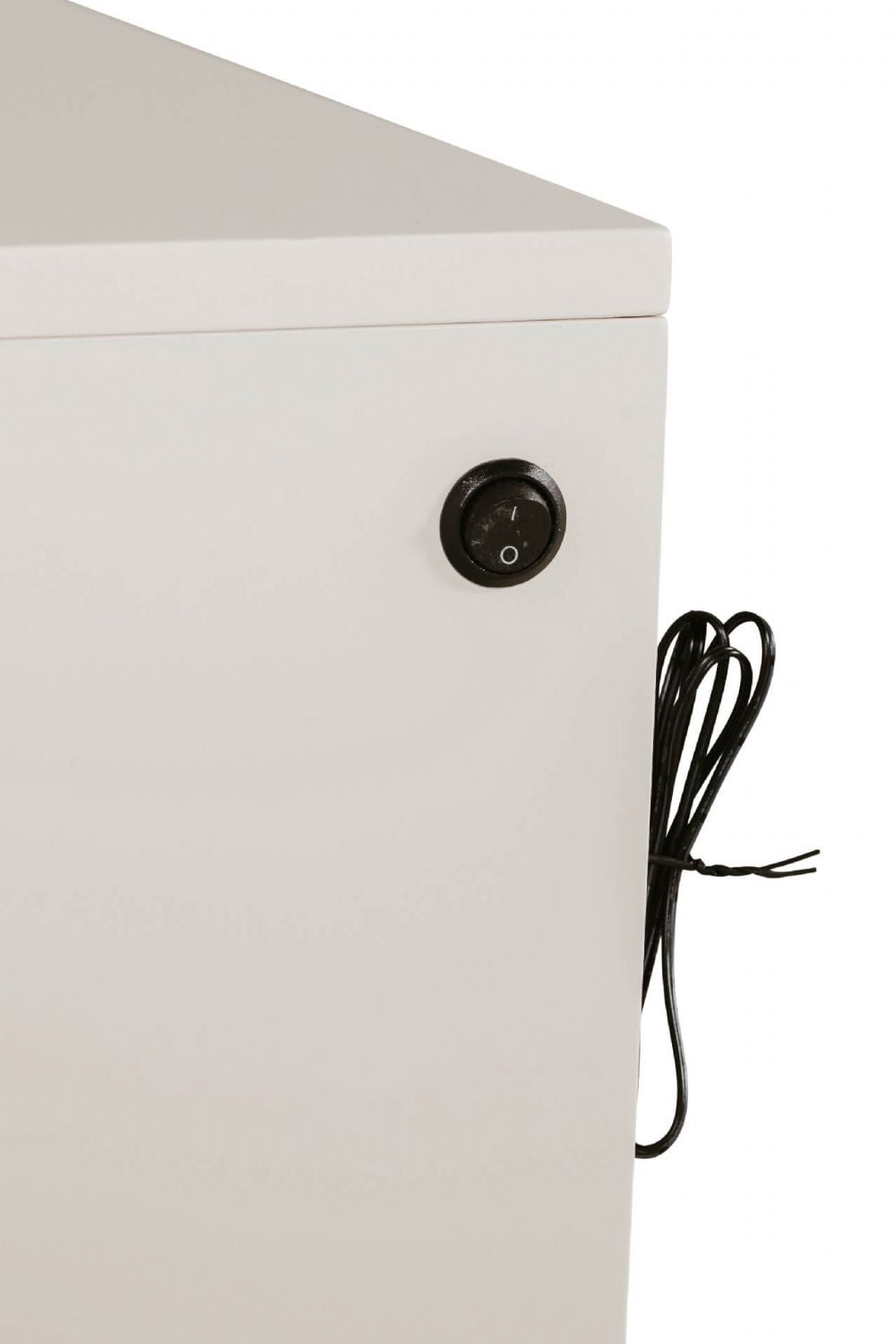 Greige Gloss Finish Wooden TV Media Cabinet with LED