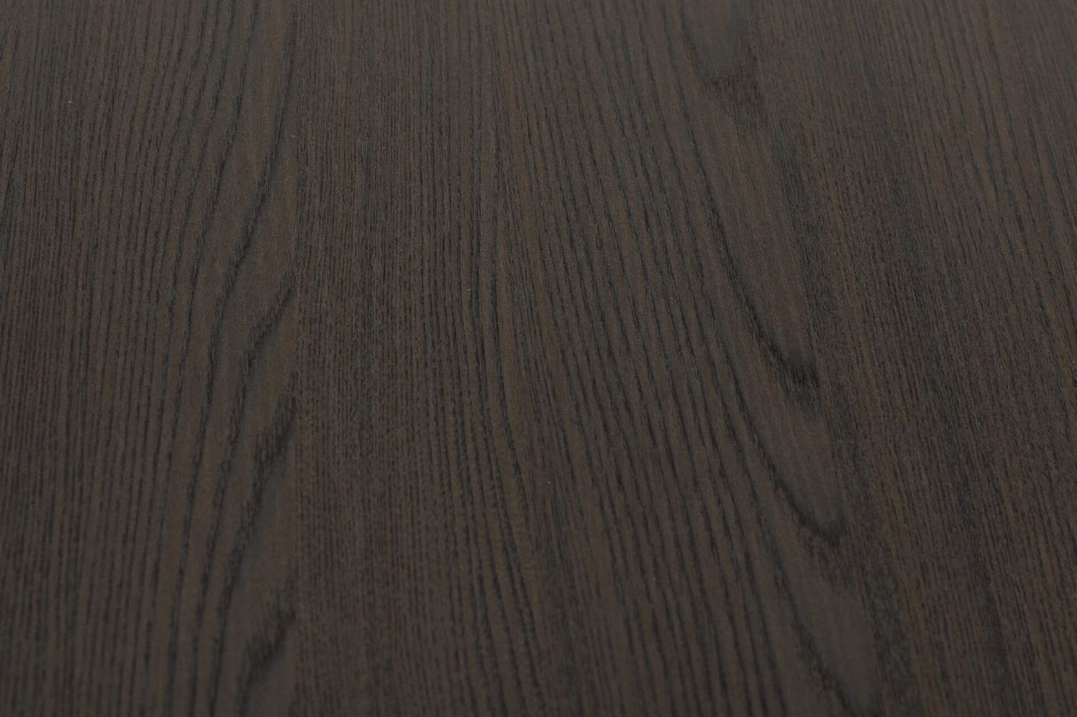 Large Smoked Oak Oval Dining Table Metal Cross Legs 200cm