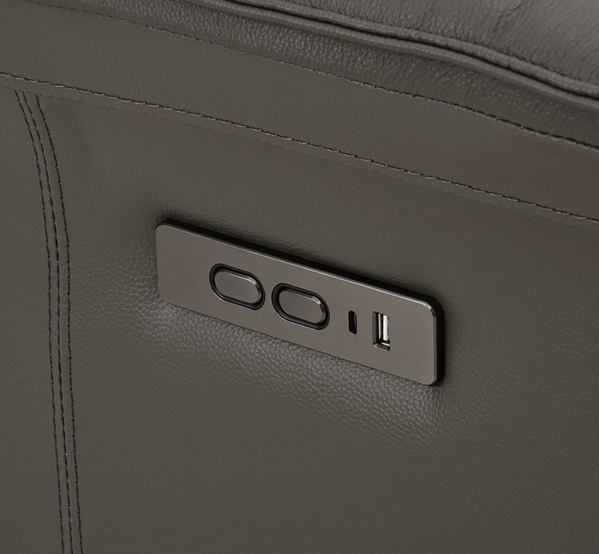 Ash Leather Electric Power Recliner Accent Chair