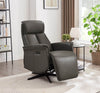 Ash Leather Electric Power Recliner Accent Chair