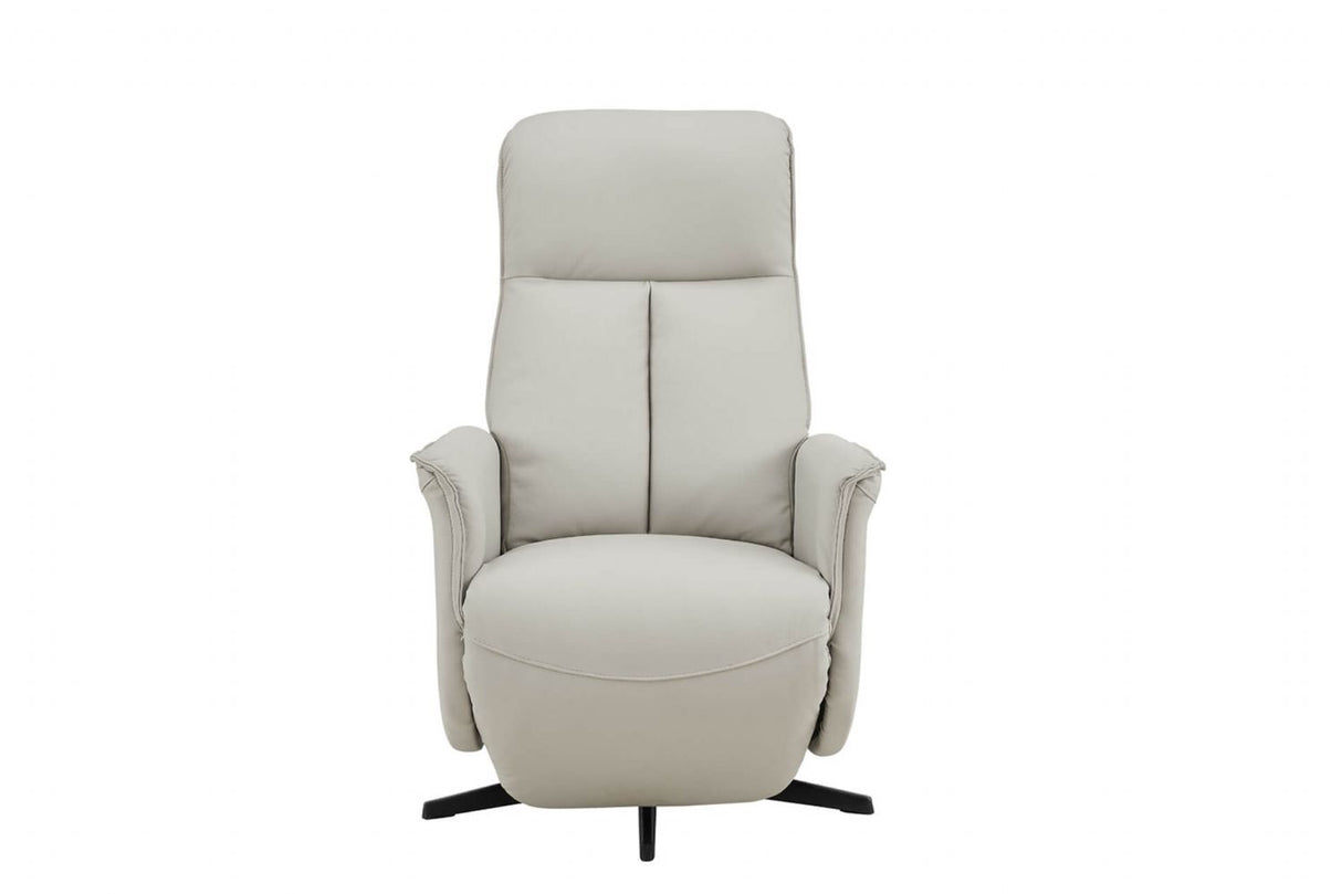 Stone Leather Electric Power Recliner Accent Chair