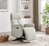 Stone Leather Electric Power Recliner Accent Chair