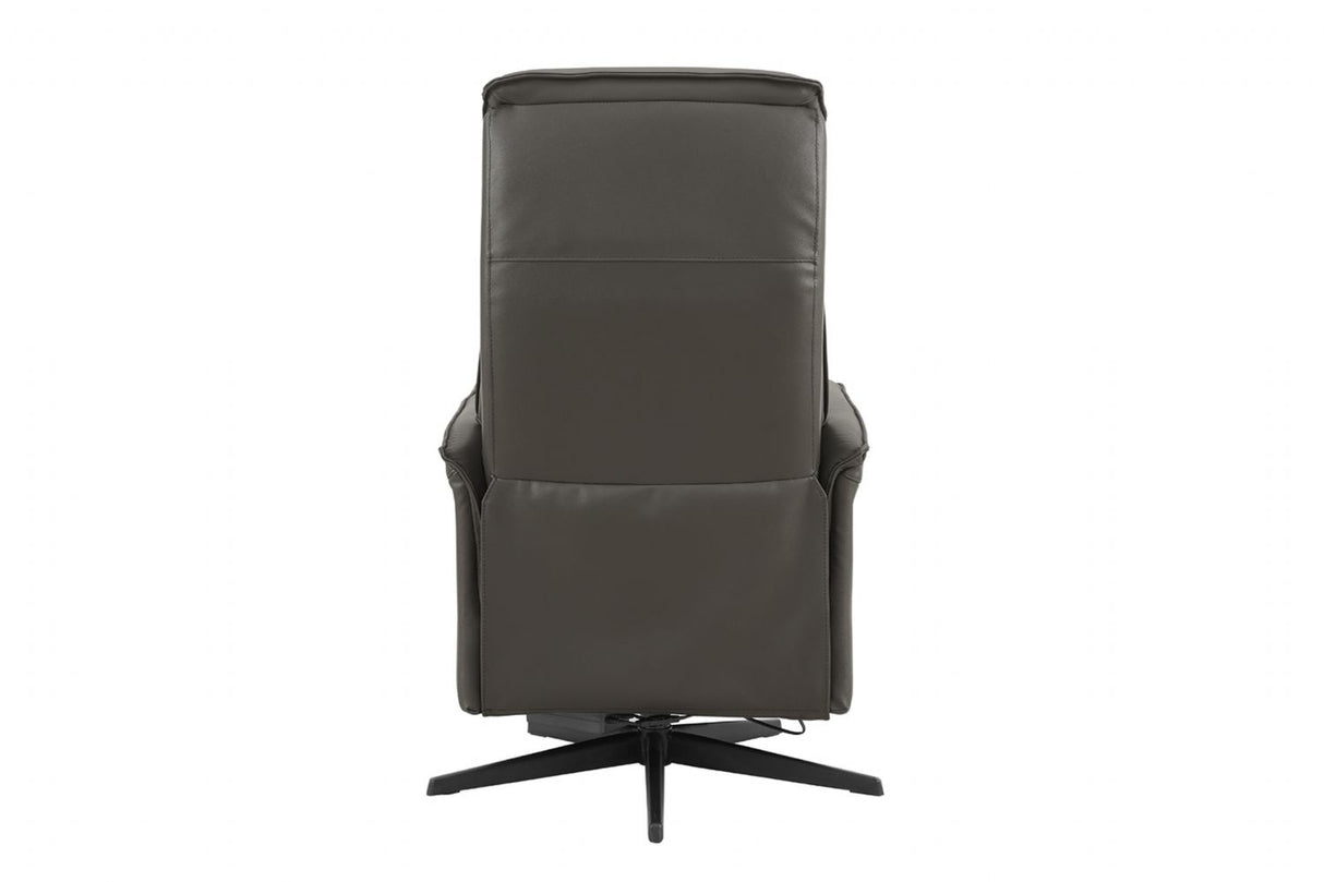 Ash Leather Electric Power Recliner Accent Chair
