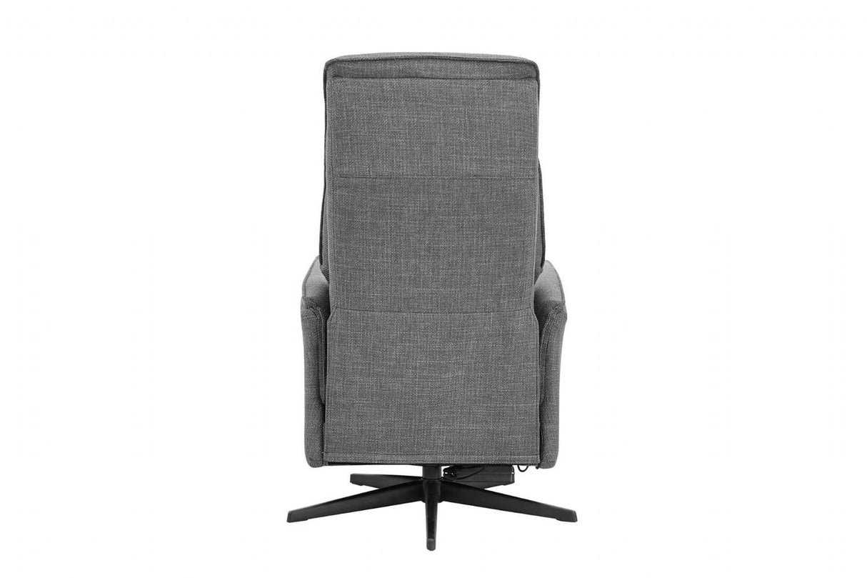 Charcoal Fabric Electric Power Reclining Accent Chair