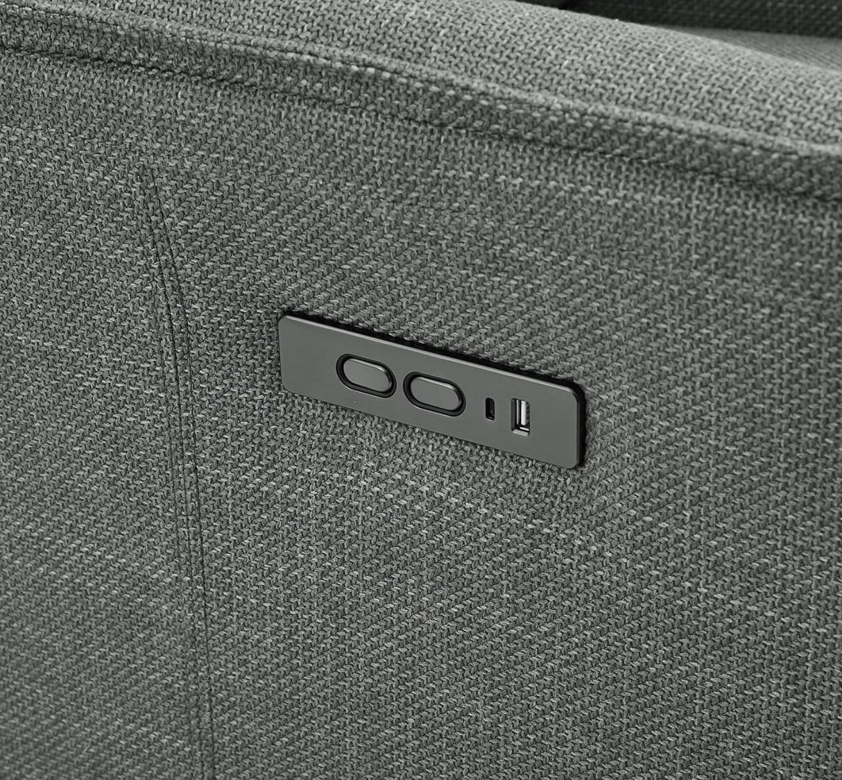 Charcoal Fabric Electric Power Reclining Accent Chair