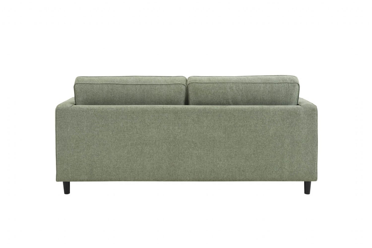 Sage Green Fabric 3 Seater Buttoned Standard Back Sofa