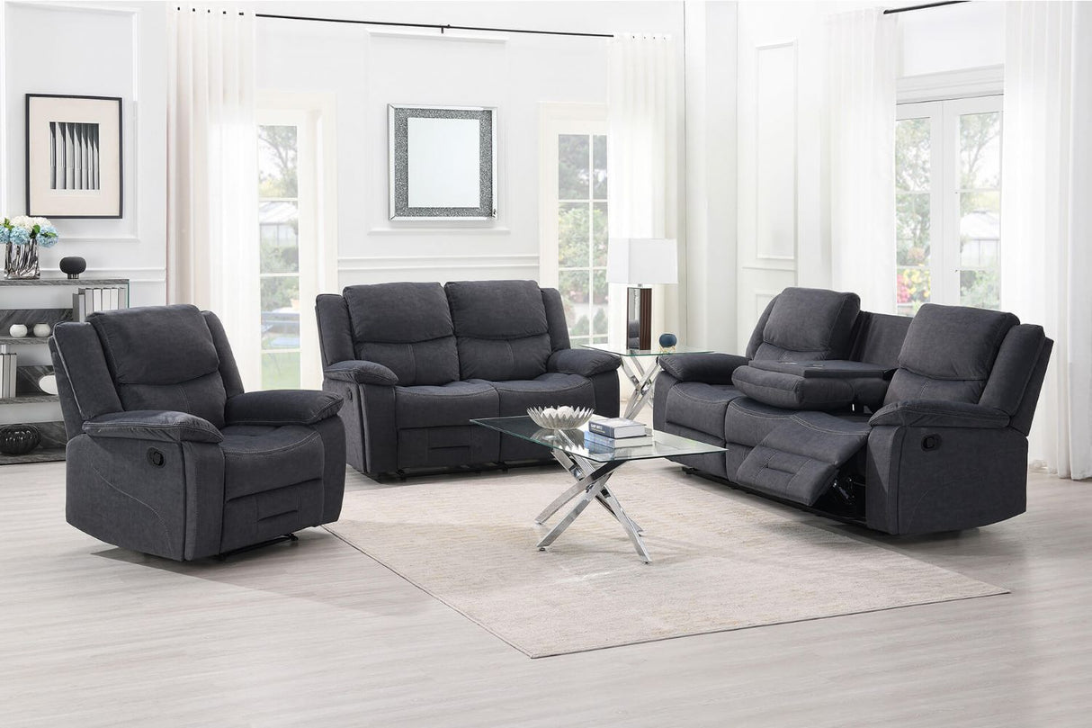 Klayton 1 Seater Manual Recliner Charcoal