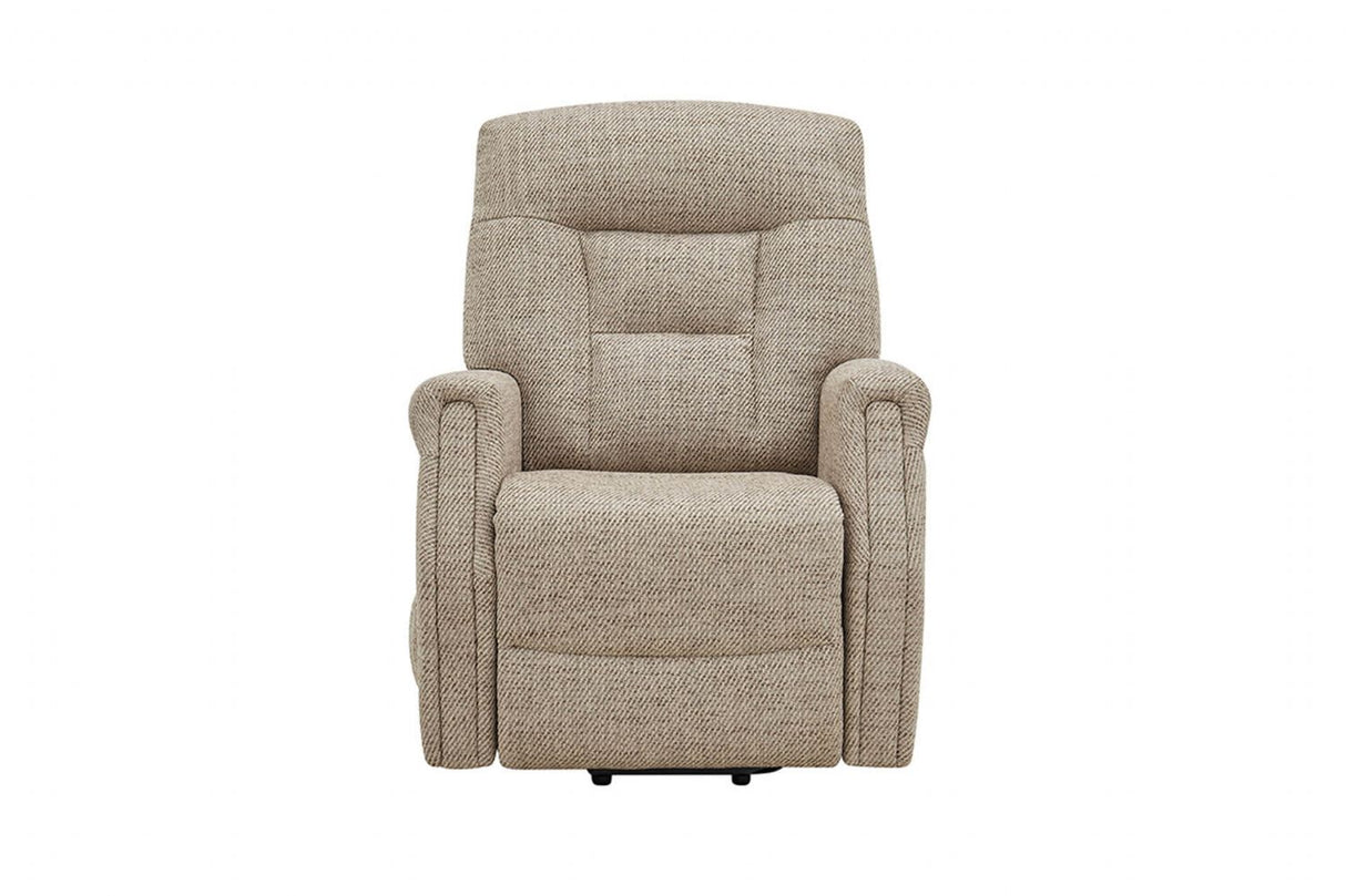 Oatmeal Fabric Electric Lift and Rise Armchair Recliner