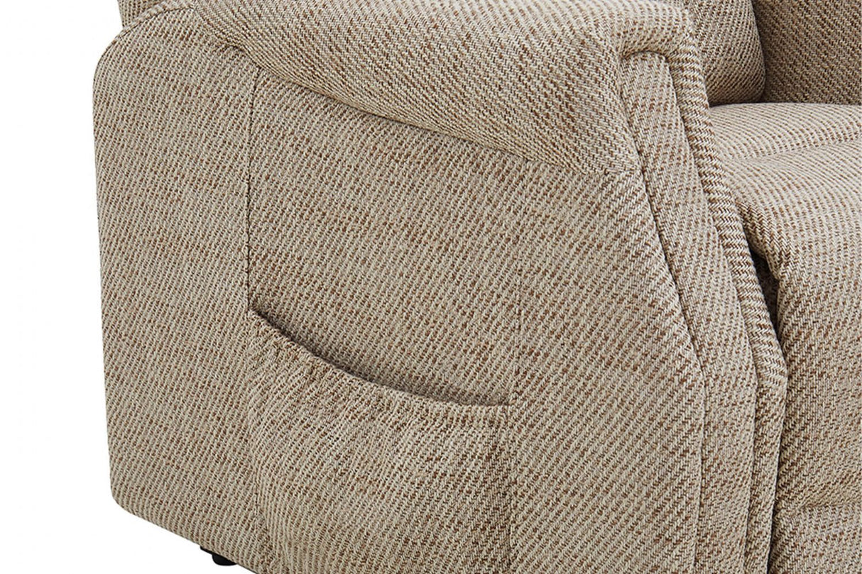 Oatmeal Fabric Electric Lift and Rise Armchair Recliner