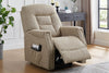 Oatmeal Fabric Electric Lift and Rise Armchair Recliner