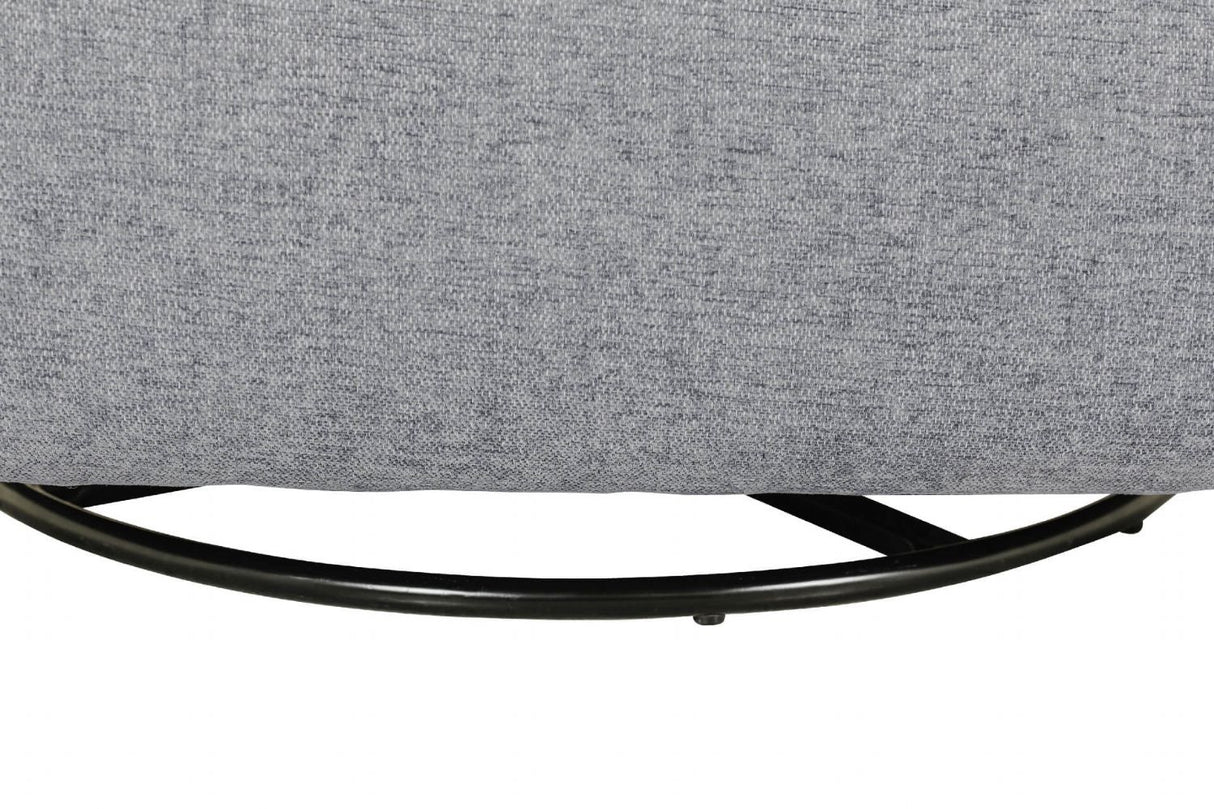 Grey Fabric Electric Reclining Swivel Glider Chair