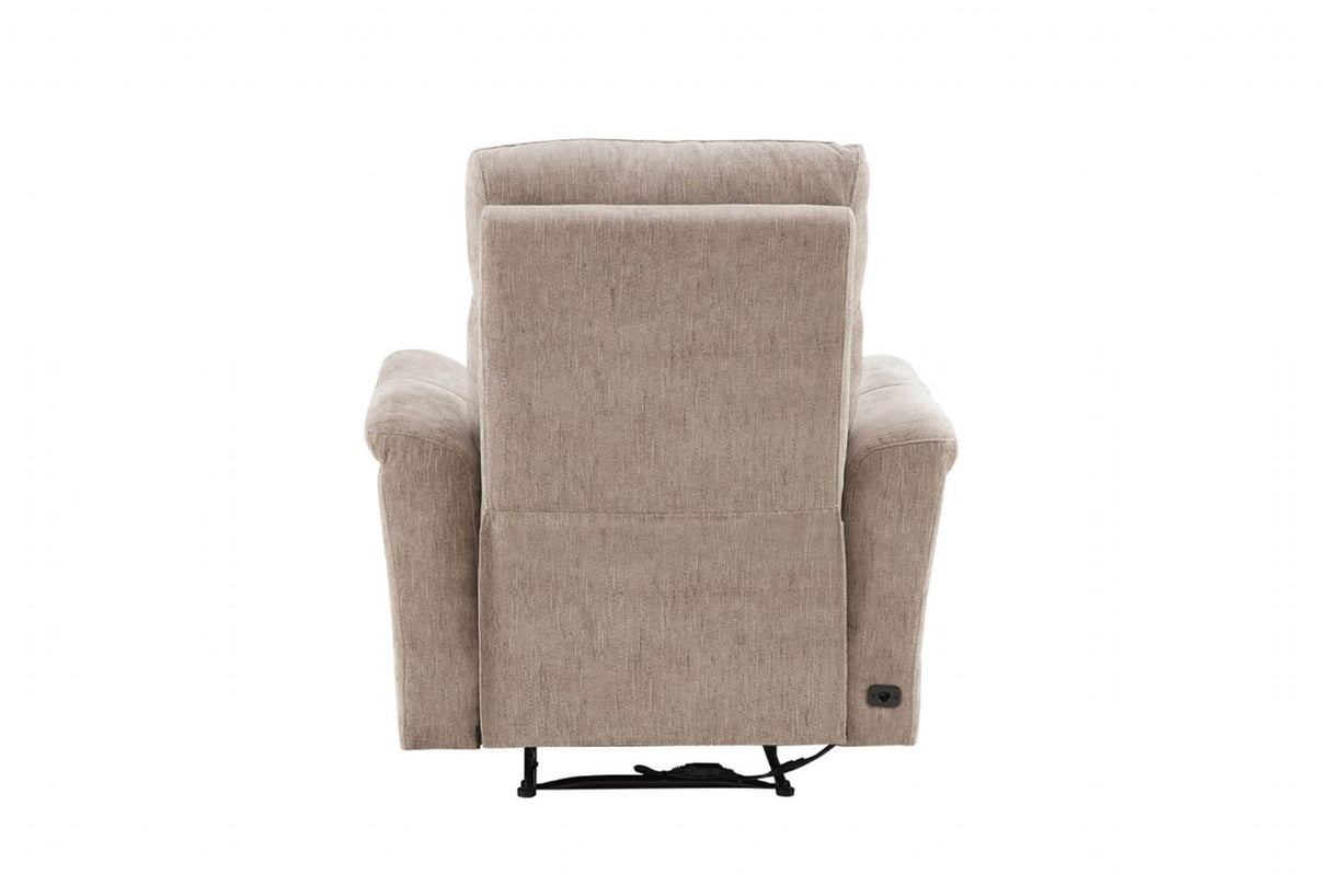 Mocha Woven Fabric Electric Power Recliner Chair