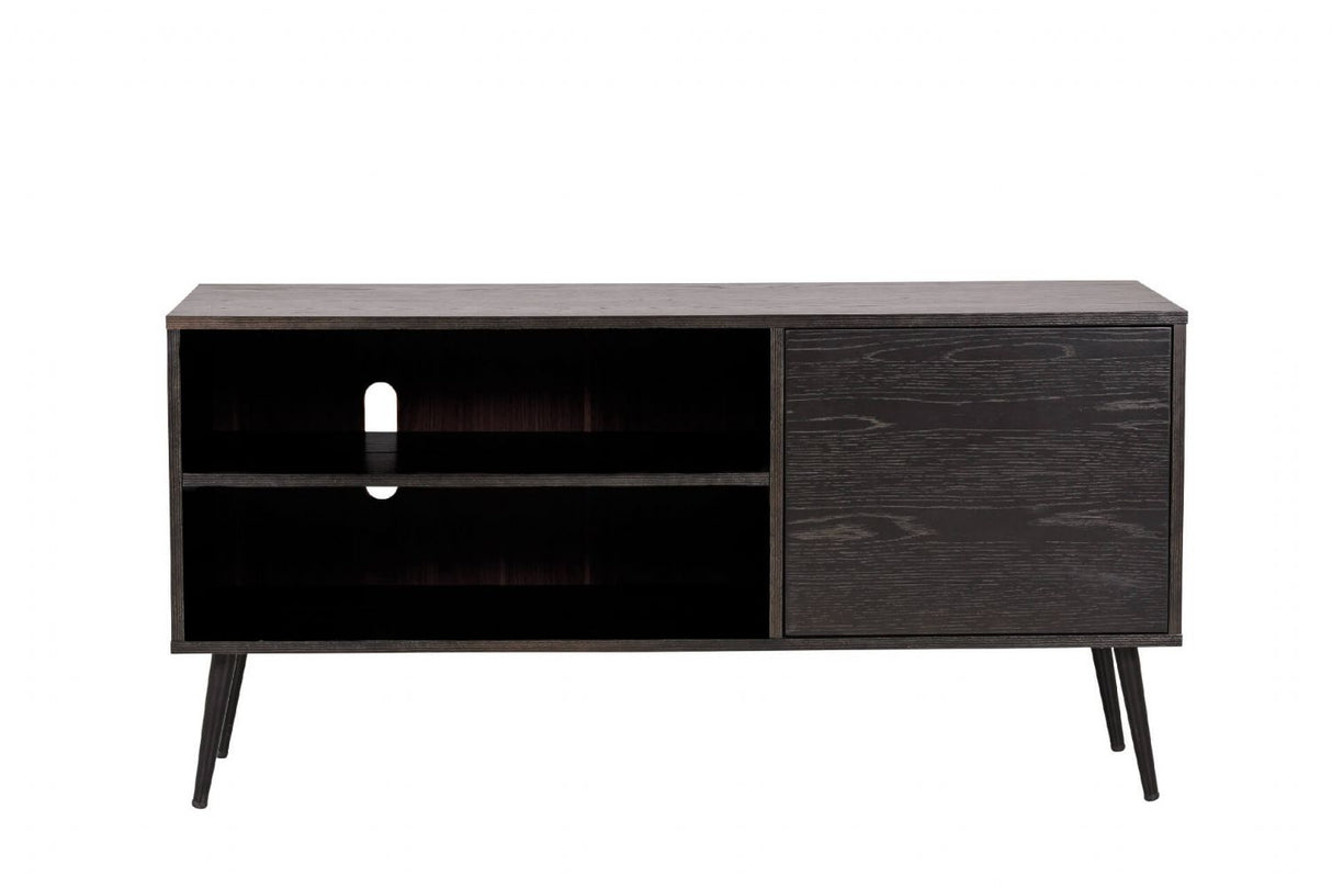 Black Wooden Large TV Media Entertainment Unit