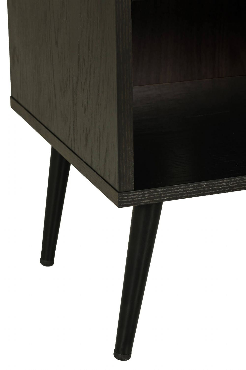Black Wooden Large TV Media Entertainment Unit