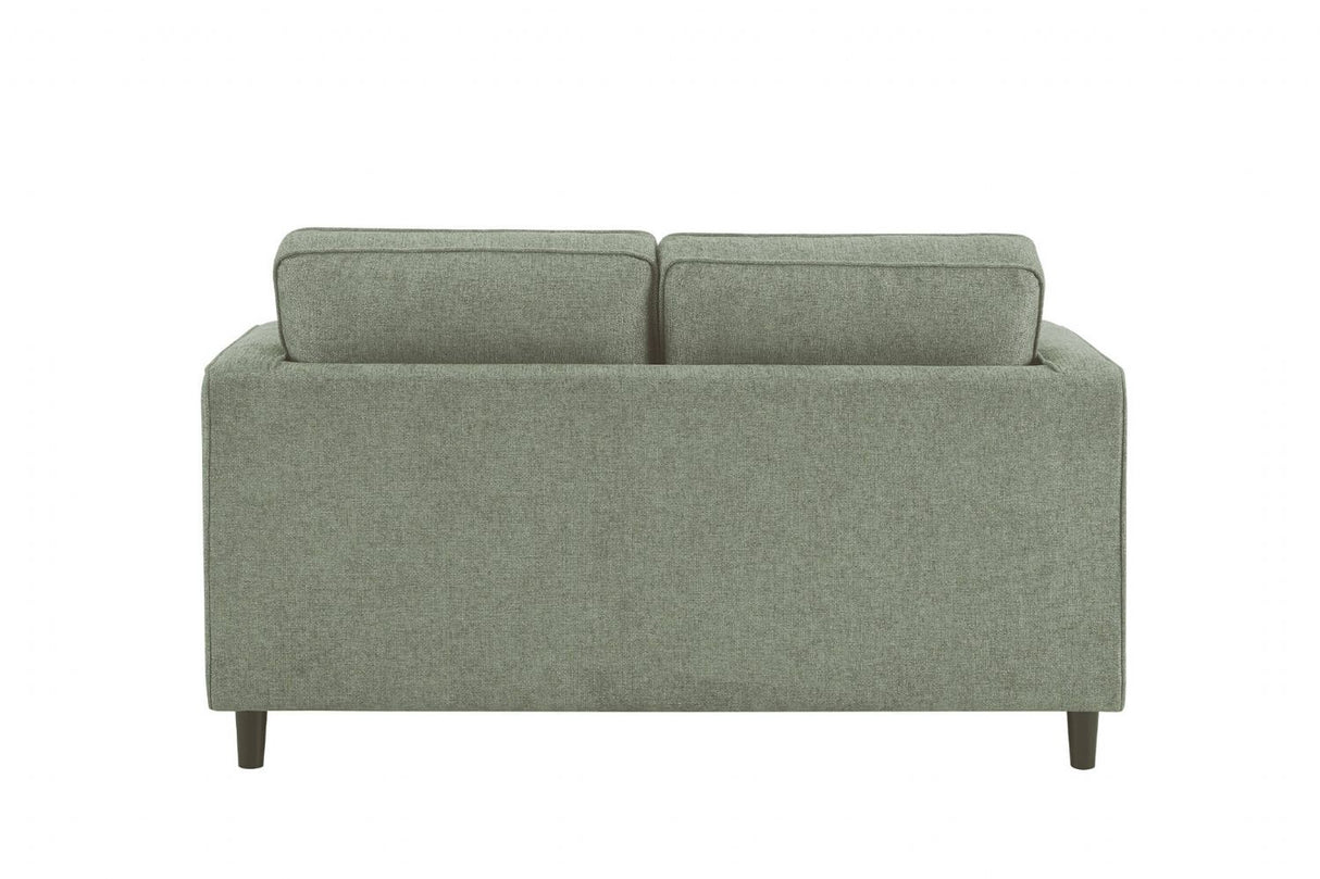 Sage Woven Fabric 2 Seater Standard Button Back Sofa