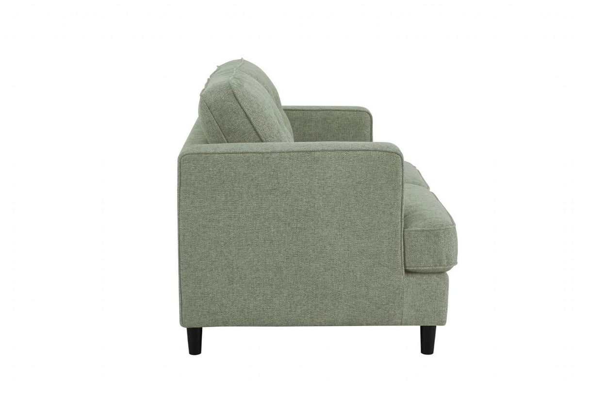 Sage Woven Fabric 2 Seater Standard Button Back Sofa