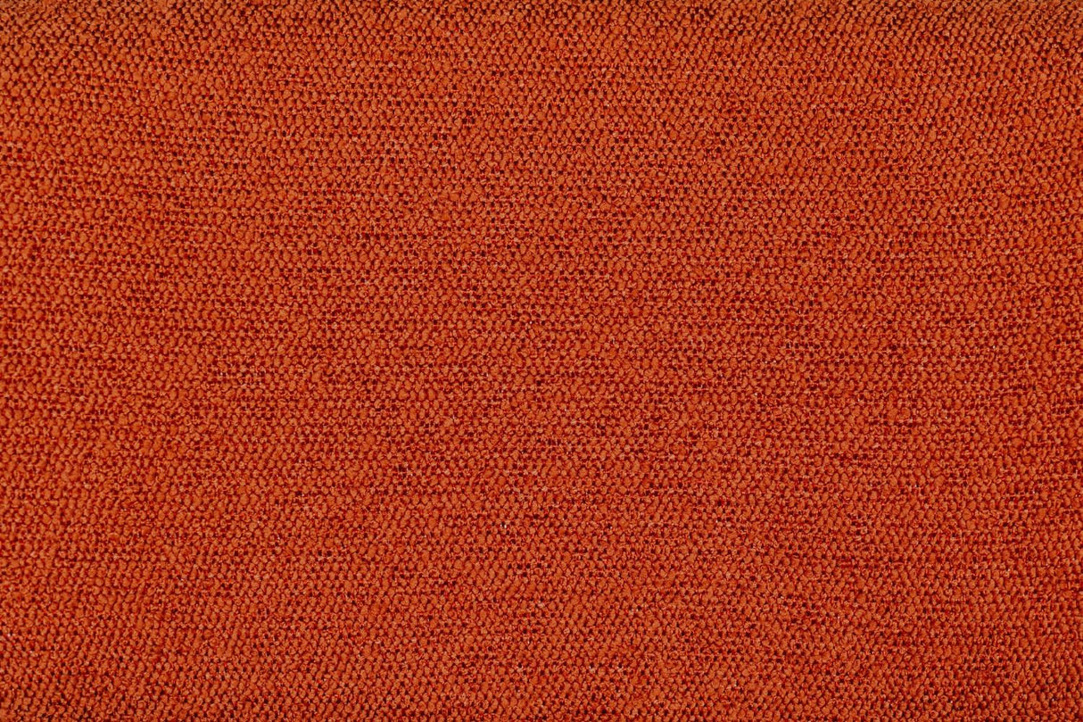 Rust Boucle Fabric Accent Chair with Black Legs