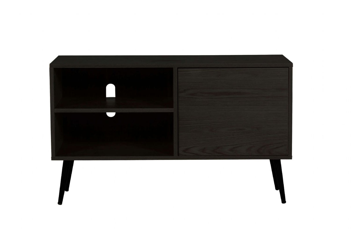 Black Wooden 1 Door TV Media Entertainment Unit