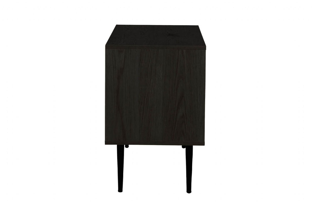 Black Wooden 1 Door TV Media Entertainment Unit