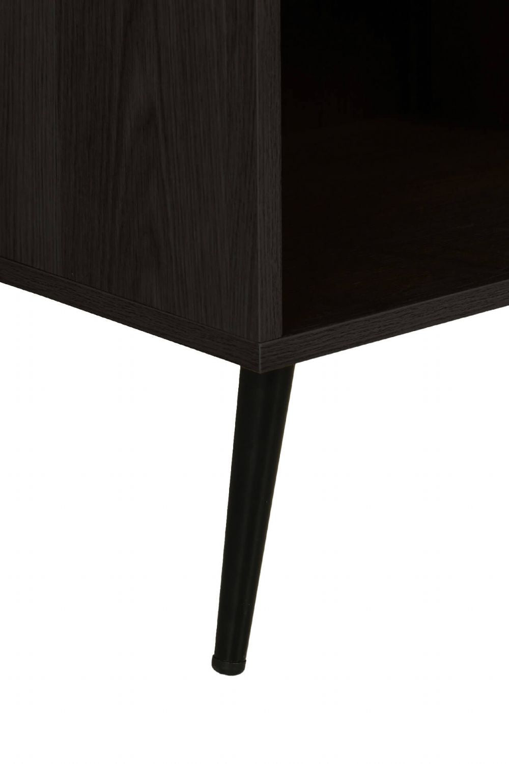 Black Wooden 1 Door TV Media Entertainment Unit