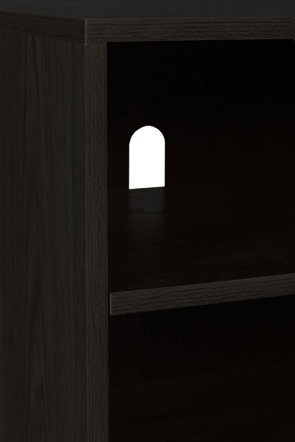 Black Wooden 1 Door TV Media Entertainment Unit