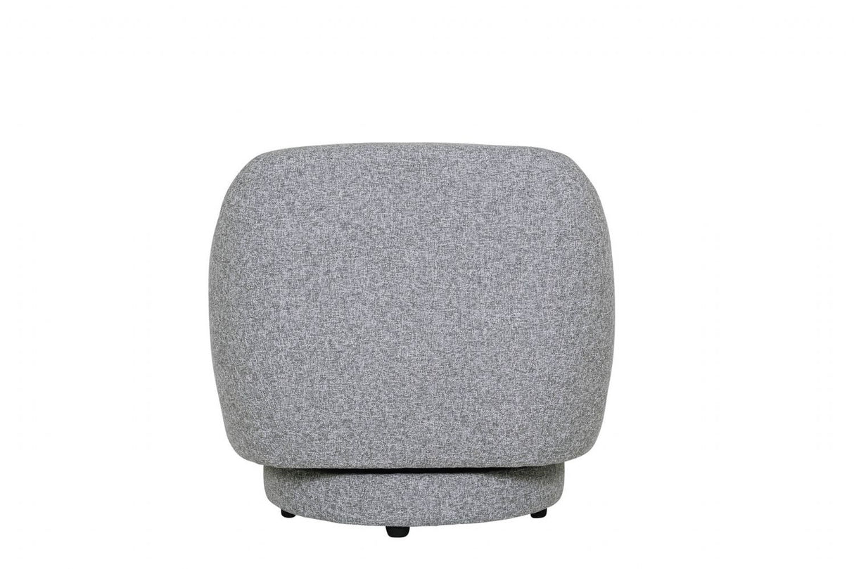 Grey Textured Fabric Swivel Accent Chair