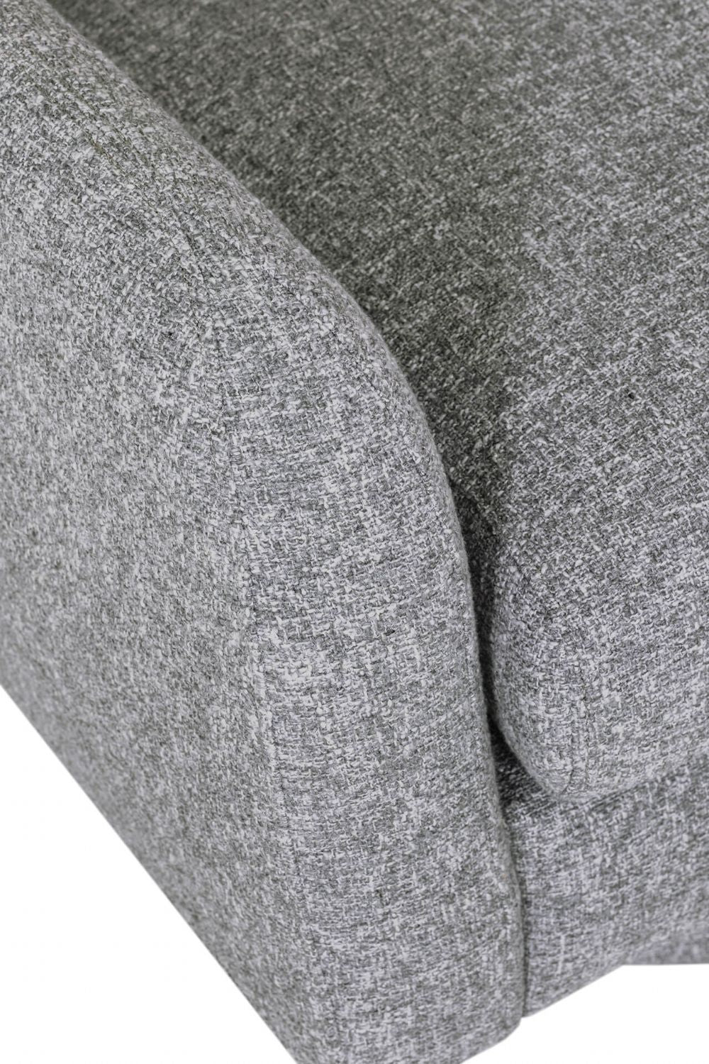 Grey Textured Fabric Swivel Accent Chair