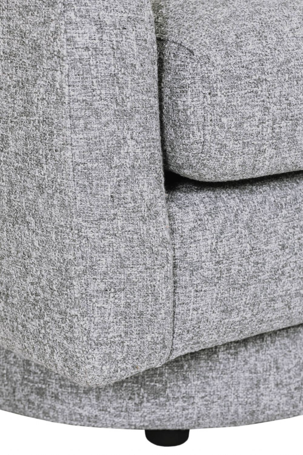Grey Textured Fabric Swivel Accent Chair