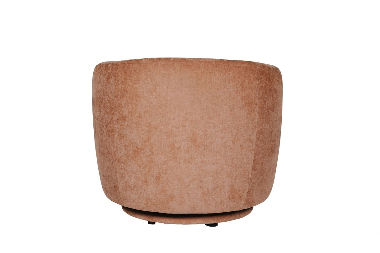 Umber Chenille Fabric Swivel Accent Chair