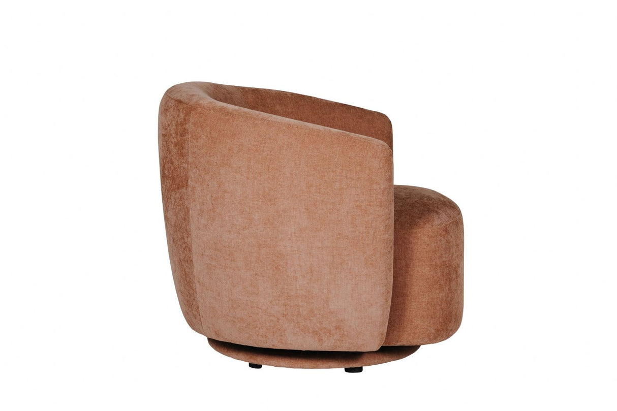 Umber Chenille Fabric Swivel Accent Chair