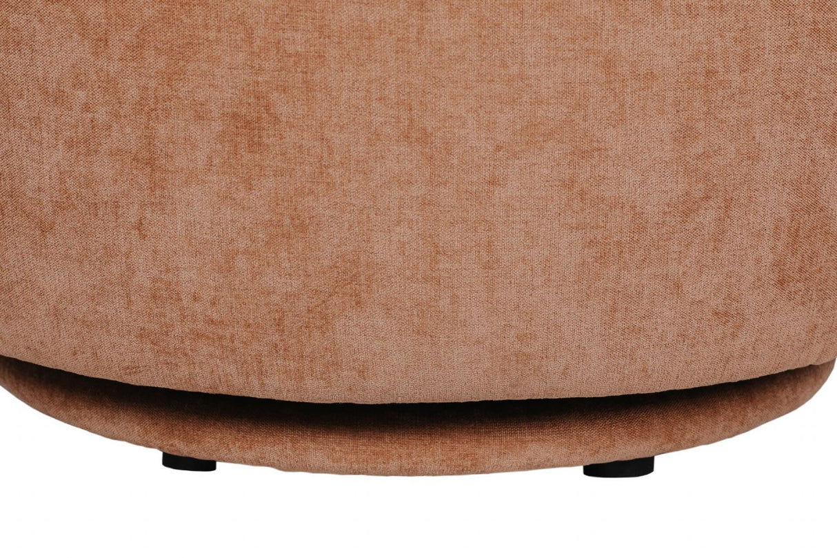Umber Chenille Fabric Swivel Accent Chair