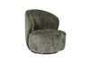 Green Textured Fabric Swivel Accent Chair