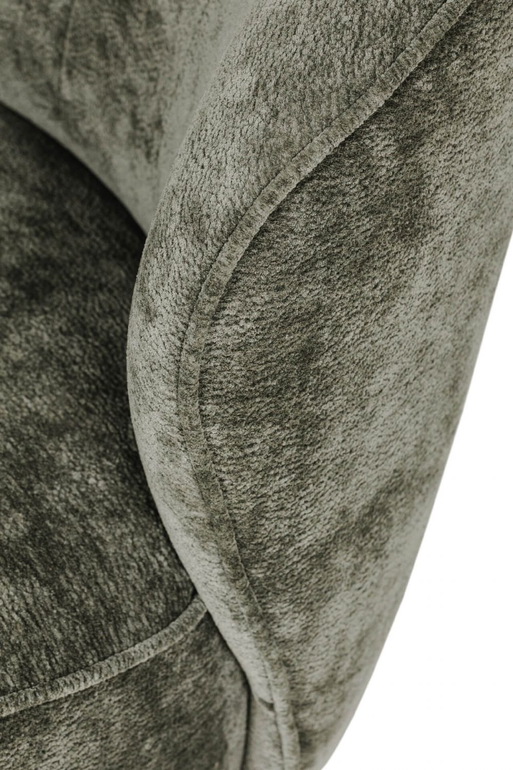 Green Textured Fabric Swivel Accent Chair