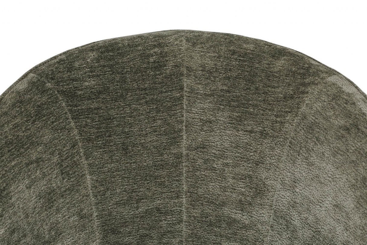 Green Textured Fabric Swivel Accent Chair