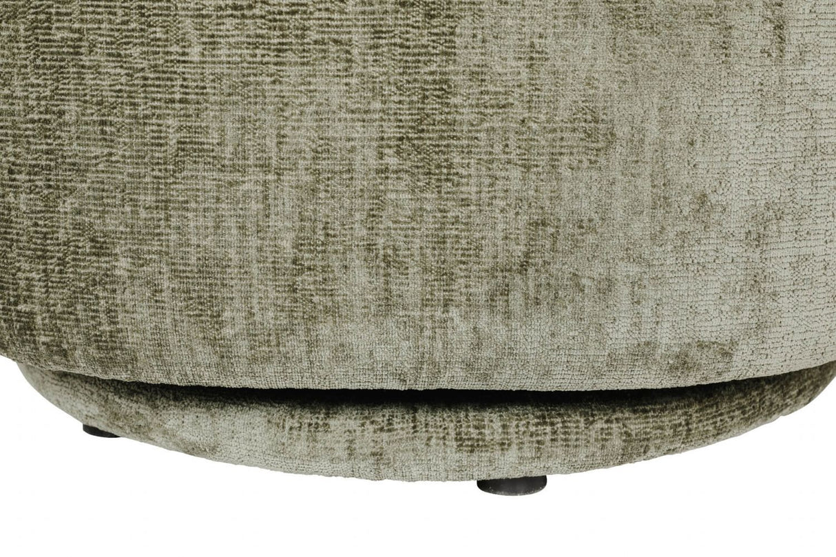 Olive Green Chenille Fabric Swivel Accent Chair