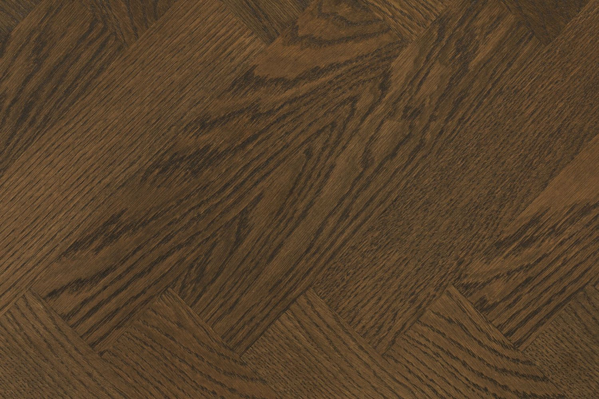 Smoked Oak Round Dining Table Metal Cross Legs 100cm