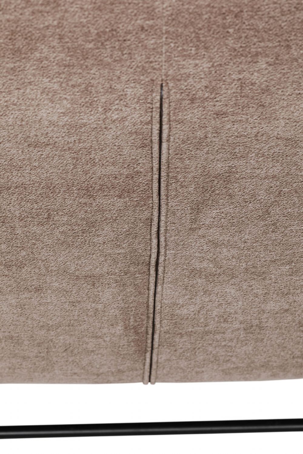 Mink Fabric Accent Wing Back Chair with Black Metal Legs