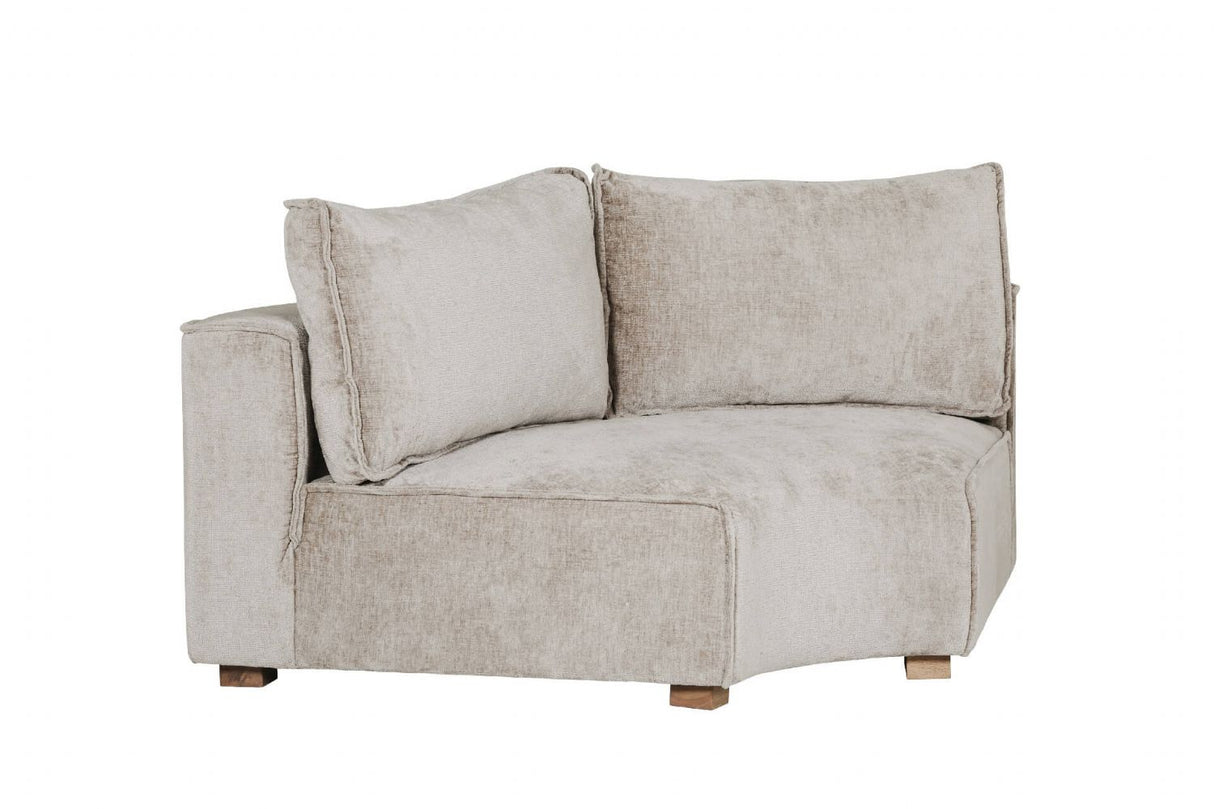 Mink Fabric Scatter Back Modular Corner Sofa Section