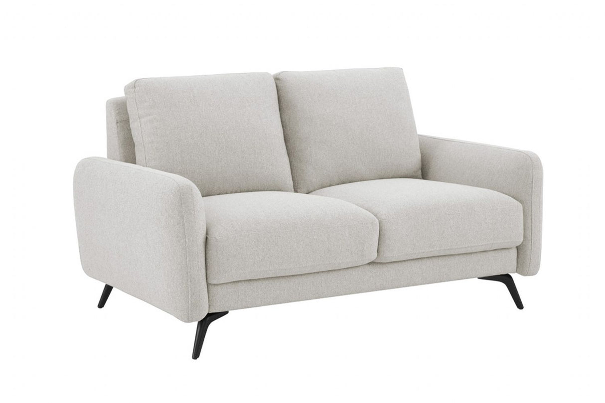 Oatmeal Woven Fabric 2 Seater Standard Back Sofa