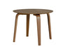 Brown Walnut Round Dining Table 100cm