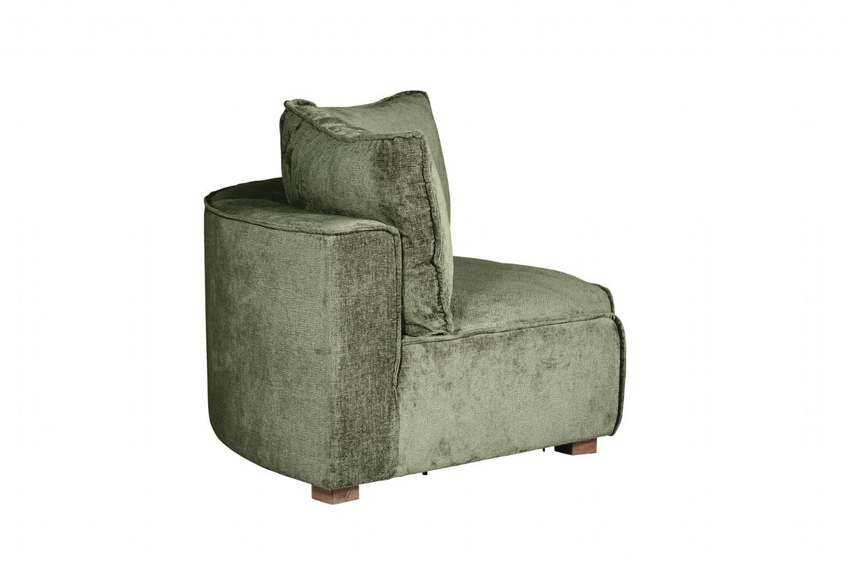 Green Fabric Scatter Back Modular Corner Sofa Section