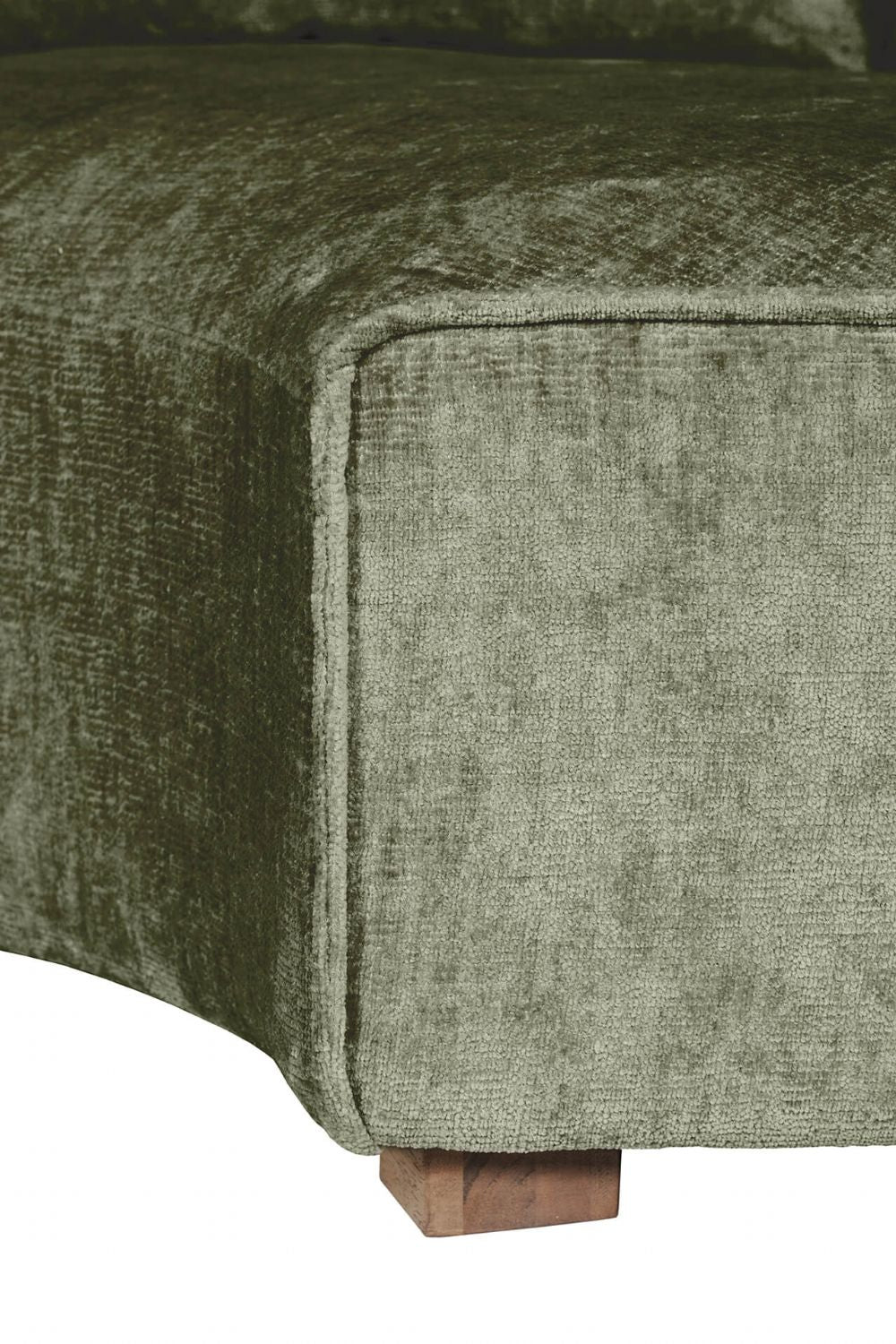 Green Fabric Scatter Back Modular Corner Sofa Section