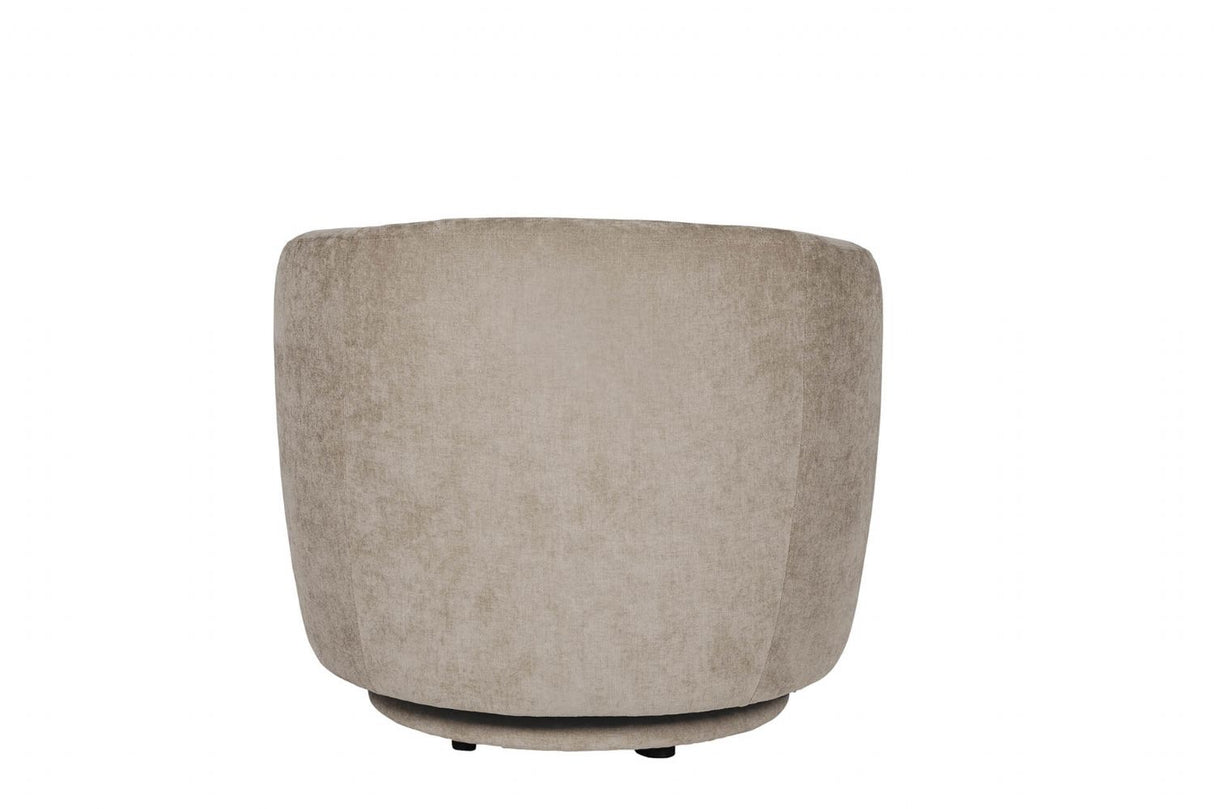 Natural Chenille Fabric Swivel Accent Chair