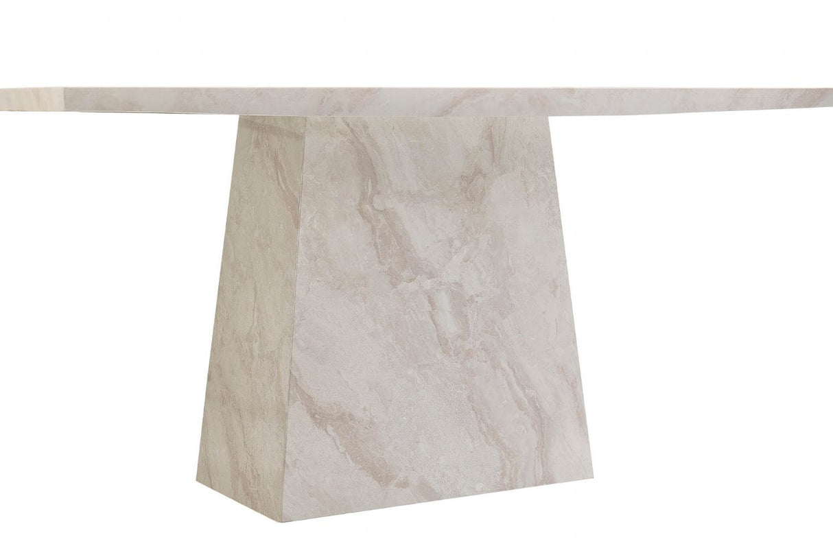 Taupe Cream Marble Dining Table 160 x 90cm