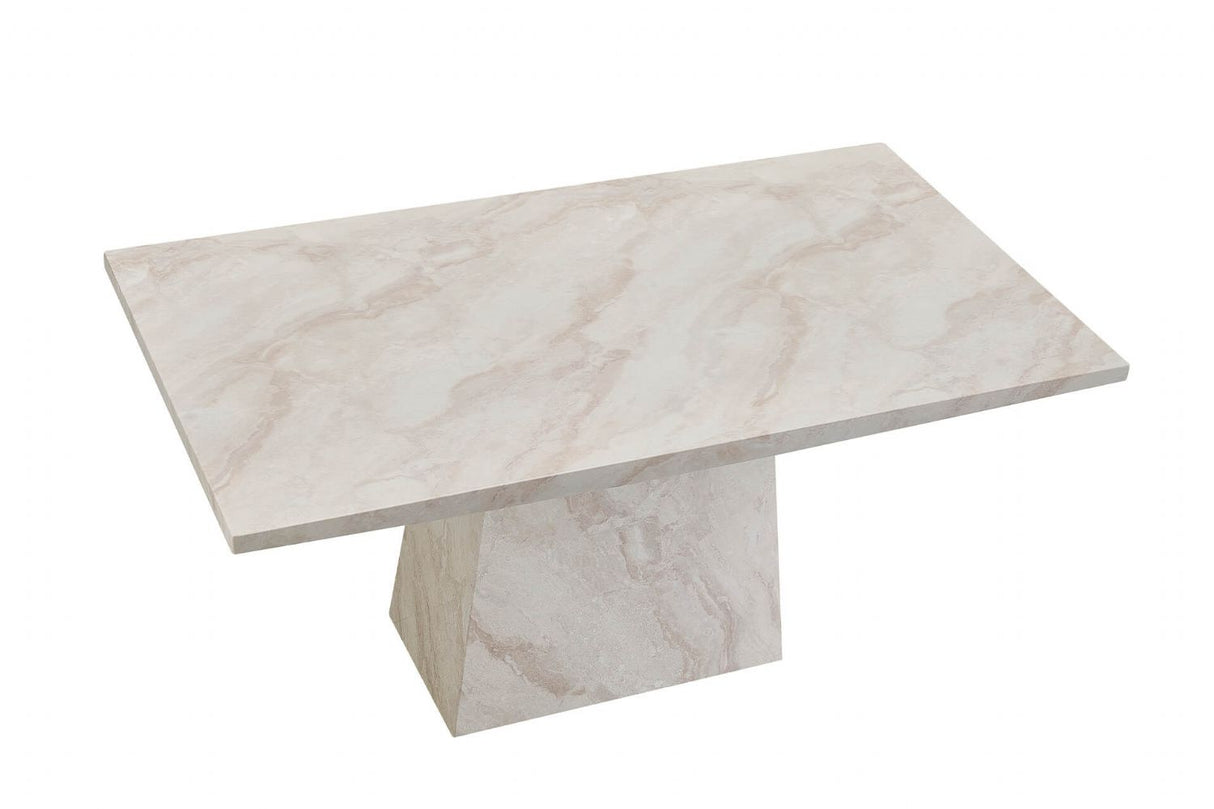 Taupe Cream Marble Dining Table 160 x 90cm
