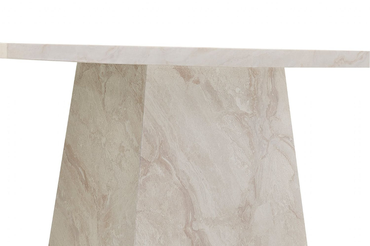 Taupe Marble Gloss Top 2m Large Rectangular Dining Table