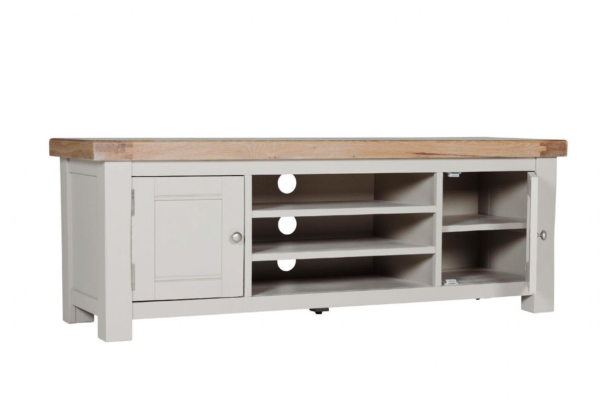 Taupe Wooden Large 2 Door Media TV Entertainment Unit